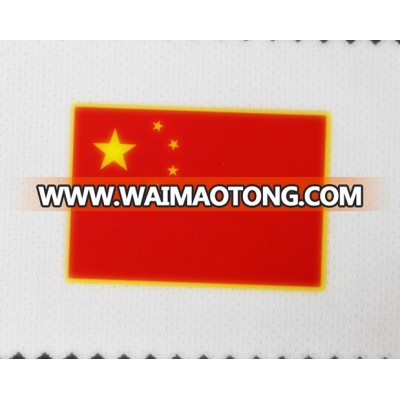 China national flag rubber badge 3d logo/silicone rubber patch logos raw materials